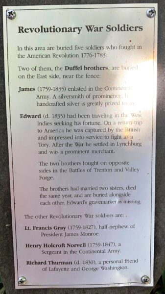 REVOLUTIONARY WAR SOLDIERS BURIED HERE MEMORIAL PLAQUE