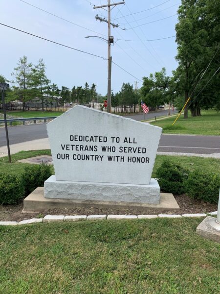 AMERICAN LEGION MEMORIAL PARK STONE BACK