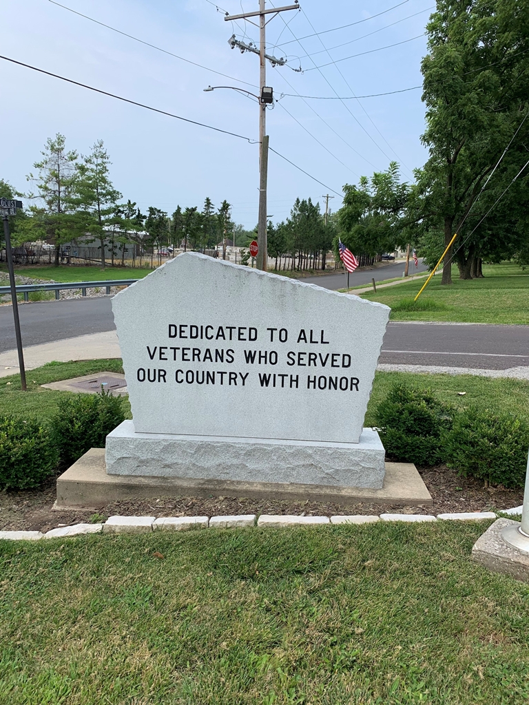 AMERICAN LEGION MEMORIAL PARK STONE BACK