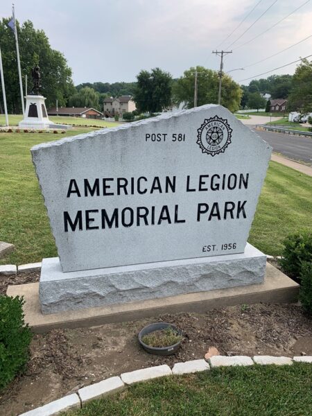 AMERICAN LEGION MEMORIAL PARK STONE FRONT