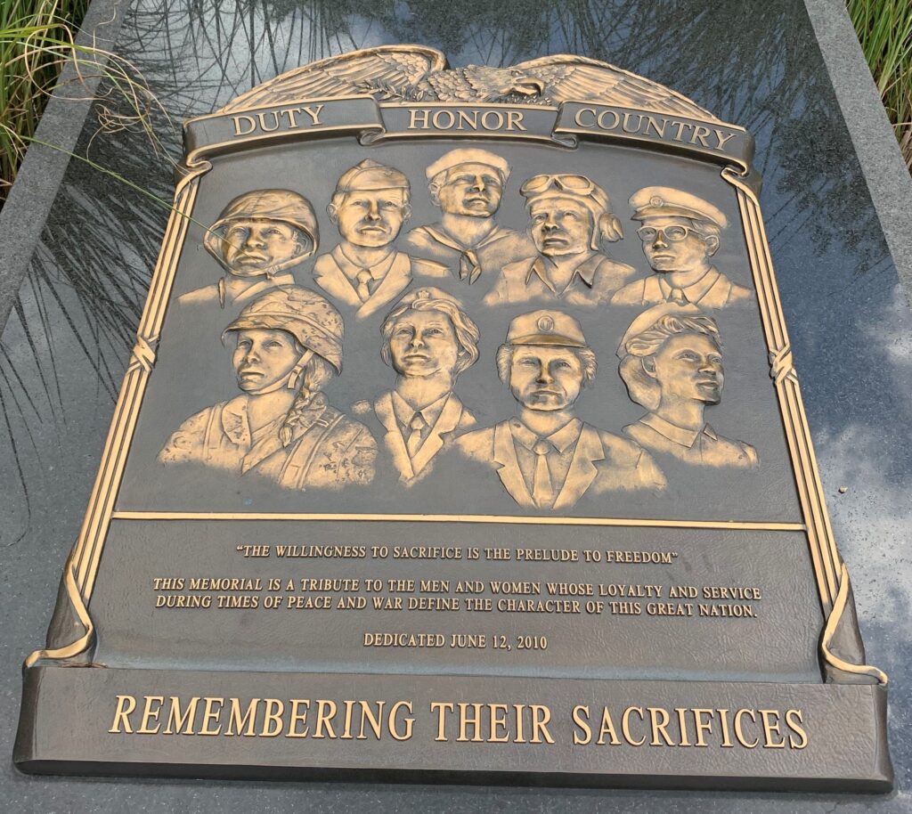 REMEMBERING THEIR SACRIFICES MEMORIAL PLAQUE