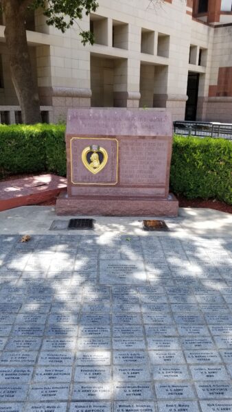 SAN ANTONIO COMBAT WOUNDED VETERANS MEMORIAL CLOSE-UP