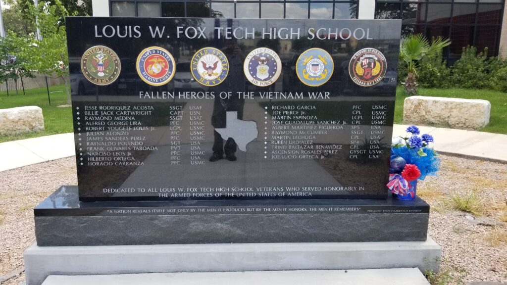 LOUIS W. FOX TECH HIGH SCHOOL VIETNAM WAR MEMORIAL
