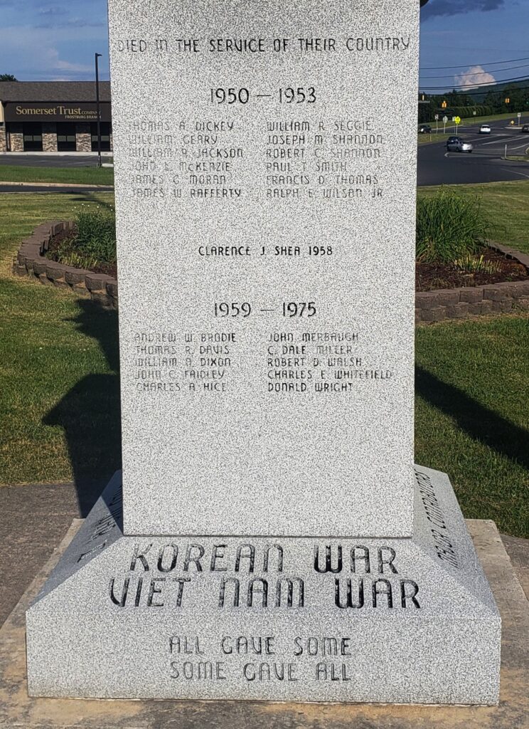 FARRADY POST 24 HONOR THEIR DECEASED HEROES WAR MEMORIAL SIDE B