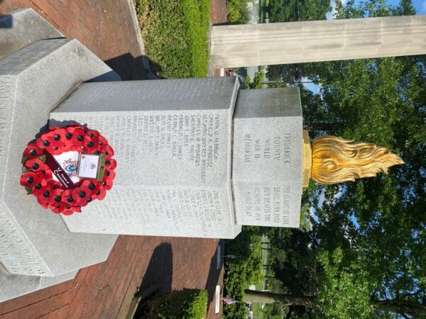 FREDERICK COUNTY WORLD WAR II MEMORIAL CLOSE-UP