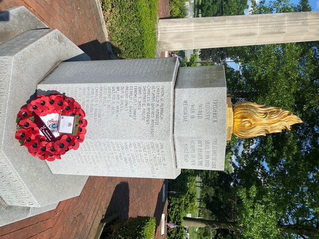 FREDERICK COUNTY WORLD WAR II MEMORIAL CLOSE-UP