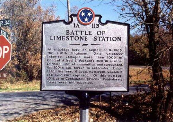 BATTLE OF LIMESTONE STATION MEMORIAL MARKER