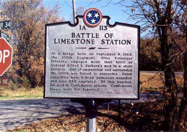 BATTLE OF LIMESTONE STATION MEMORIAL MARKER