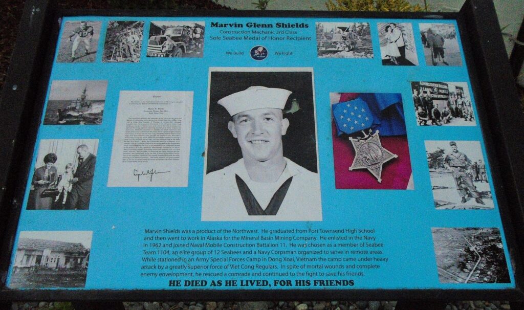 MARVIN GLENN SHIELDS MEDAL OF HONOR WAR MEMORIAL PLAQUE