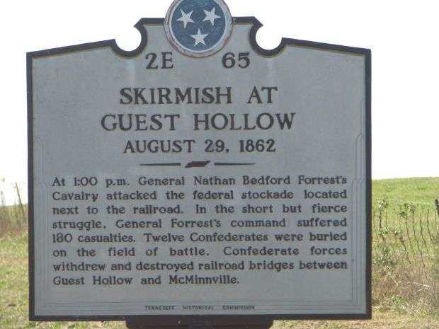 SKIRMISH GUEST HOLLOW MEMORIAL MARKER