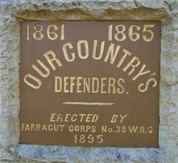 1861 1865 OUR COUNTRY’S DEFENDERS WAR MEMORIAL CANNON PLAQUE
