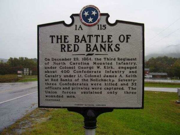 THE BATTLE OF RED BANKS MEMORIAL MARKER