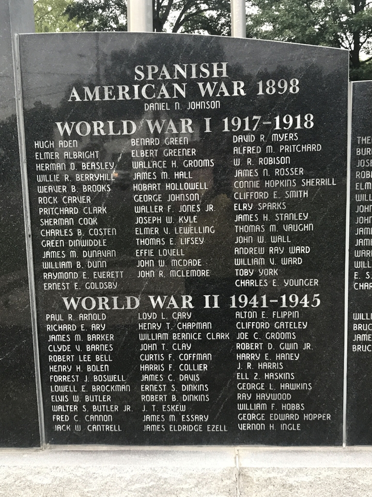 CARROLL COUNTY WAR MEMORIAL STONE E