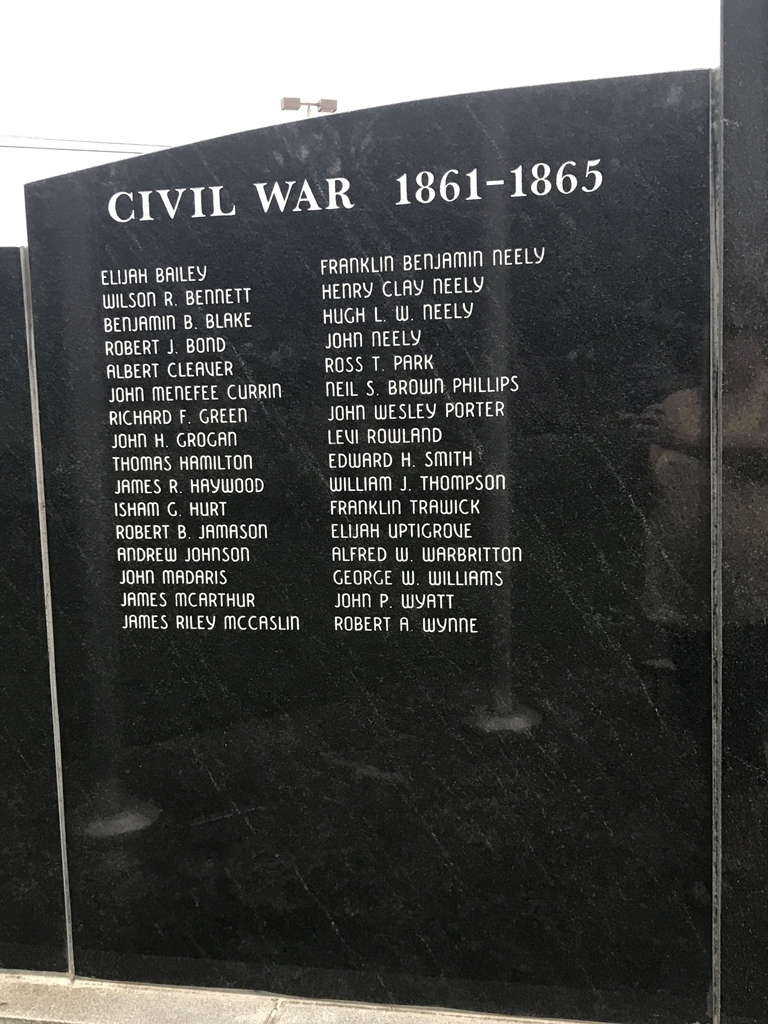 CARROLL COUNTY WAR MEMORIAL STONE D