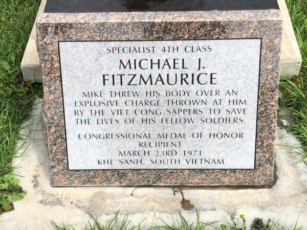 MICHAEL J. FITZMAURICE MEDAL OF HONOR WAR MEMORIAL PLAQUE