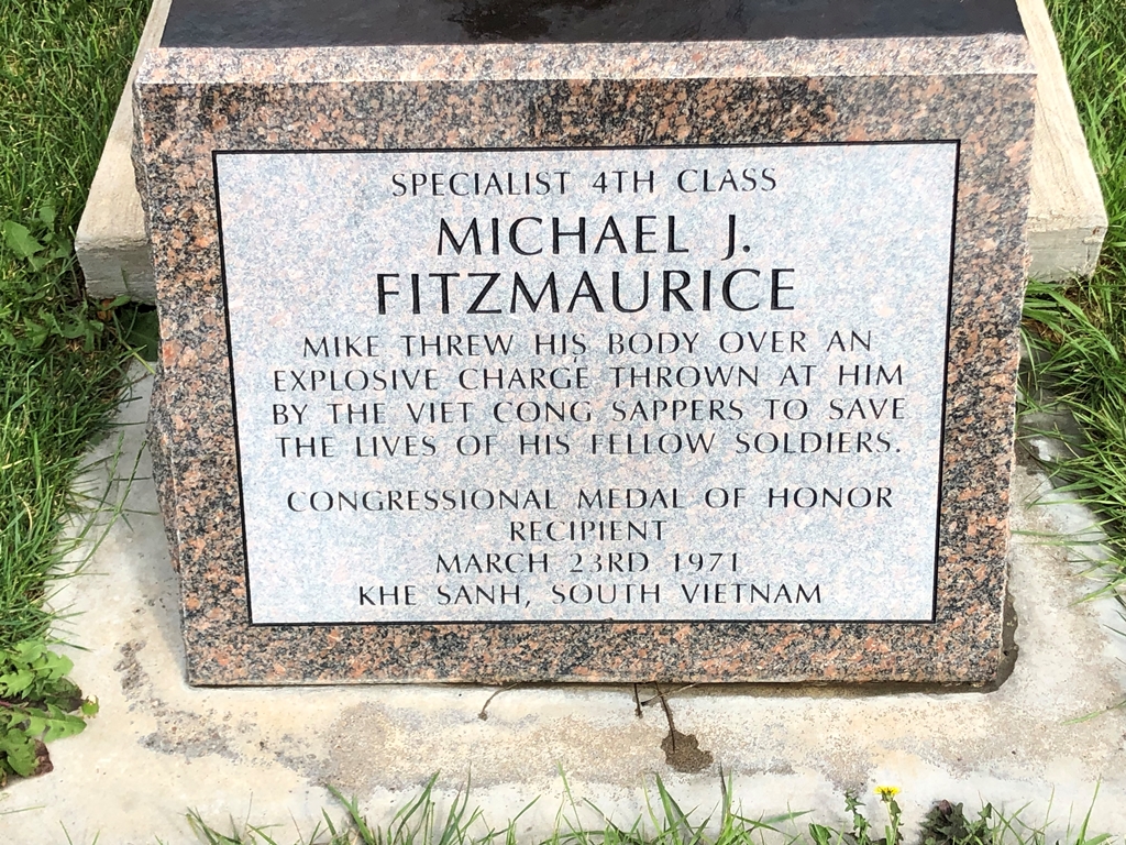 MICHAEL J. FITZMAURICE MEDAL OF HONOR WAR MEMORIAL PLAQUE