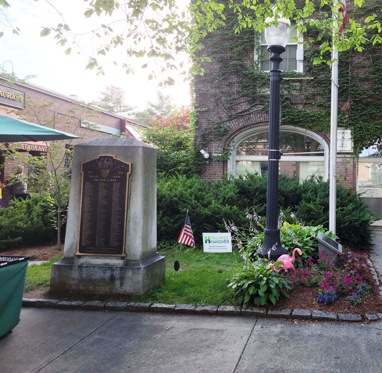 TOWN OF HANOVER CAUSE OF HUMANITY WAR MEMORIAL