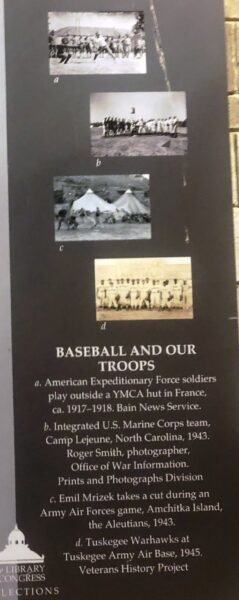 BASEBALL AND OUR TROOPS MEMORIAL PLAQUE