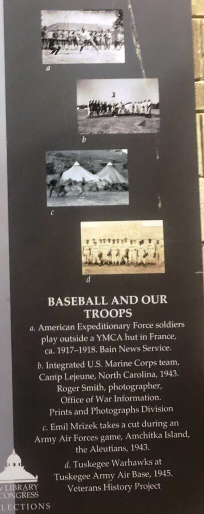 BASEBALL AND OUR TROOPS MEMORIAL PLAQUE