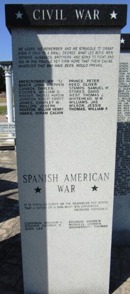 ALLEN OKLAHOMA WAR VETERANS MEMORIAL STONE B