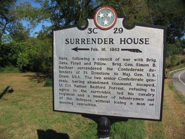 SURRENDER HOUSE WAR MEMORIAL MARKER