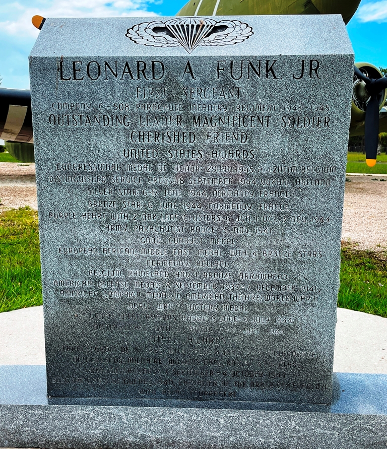 LEONARD A. FUNK, JR. WAR MEMORIAL