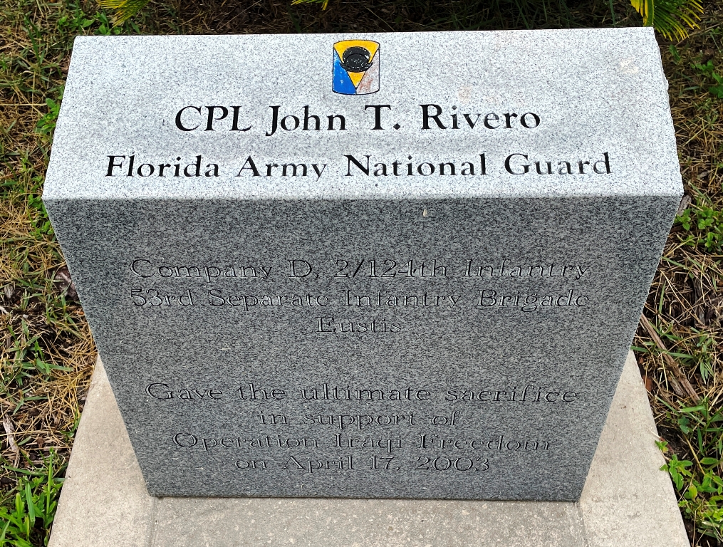 CPL JOHN T. RIVERO WAR MEMORIAL