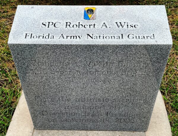 SPC ROBERT A. WISE WAR MEMORIAL