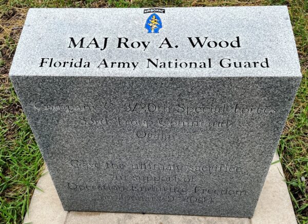MAJ ROY A WOOD WAR MEMORIAL