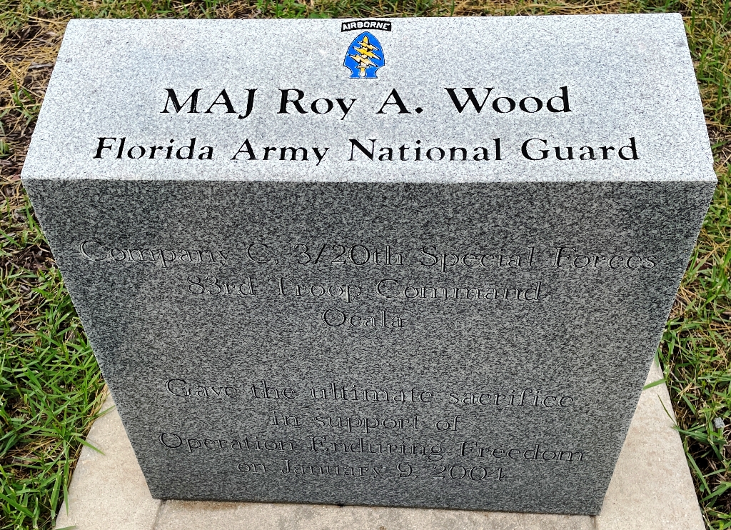MAJ ROY A WOOD WAR MEMORIAL