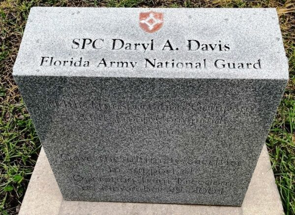 SPC DARYL A. DAVIS WAR MEMORIAL