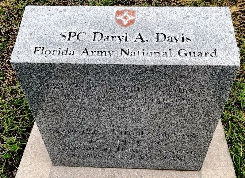 SPC DARYL A. DAVIS WAR MEMORIAL