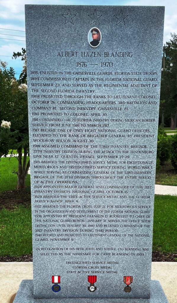 ALBERT HAZEN BLANDING WAR MEMORIAL