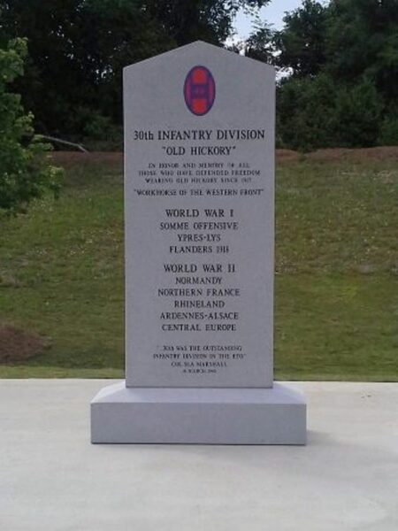 30TH INFANTRY DIVISION “OLD HICKORY” WAR MEMORIAL