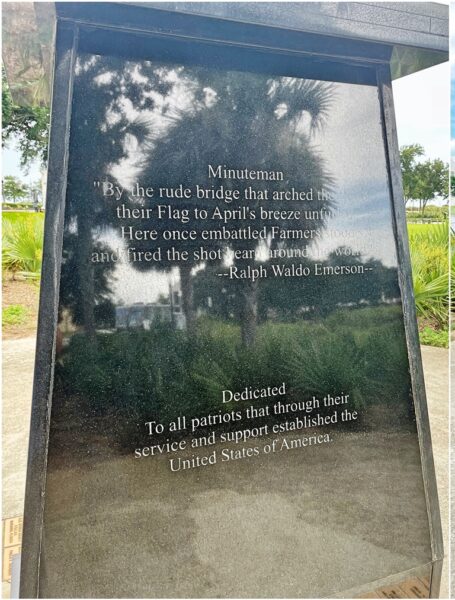 REVOLUTIONARY WR MINUTEMAN MEMORIAL STONE A