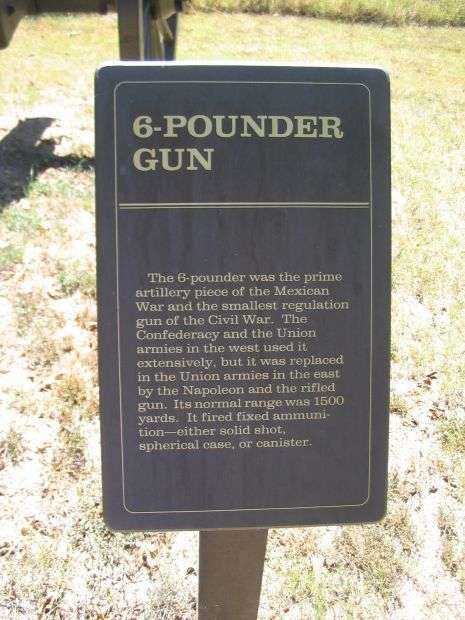 6-POUNDER GUN MEMORIAL CANNON PLAQUE