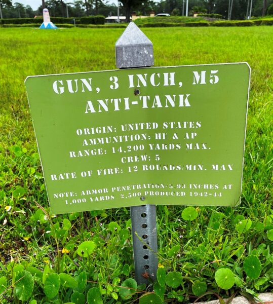 GUN, 3 INCH, M5 ANTI-TANK MEMORIAL PLAQUE