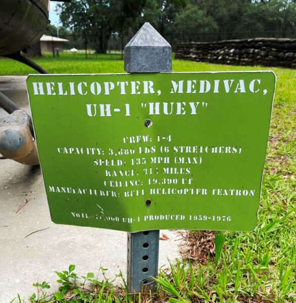 HELICOPTER, MEDIVAC, UH1 “HUEY” WAR MEMORIAL PLAQUE