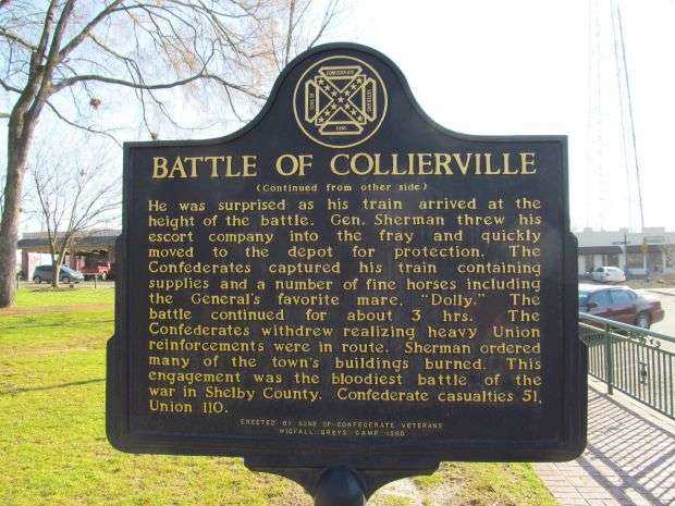 BATTLE OF COLLIERVILLE MEMORIAL MARKER BACK