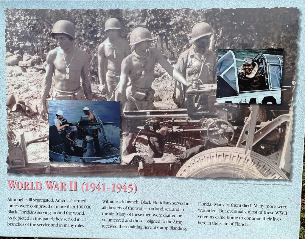 BLACK FLORIDIANS WORLD WAR II MEMORIAL PANEL
