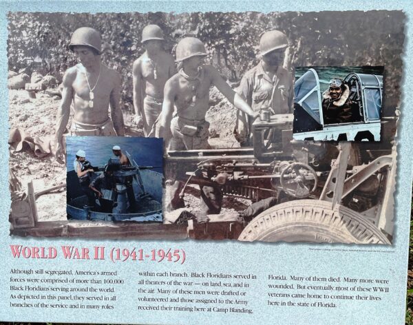 BLACK FLORIDIANS WORLD WAR II MEMORIAL PANEL