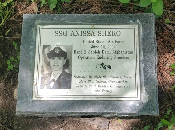 SSG ANISSA SHERO WAR MEMORIAL PLAQUE