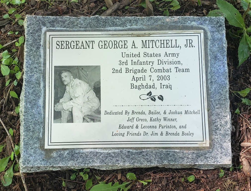 SERGEANT GEORGE A. MITCHELL, JR. WAR MEMORIAL PLAQUE