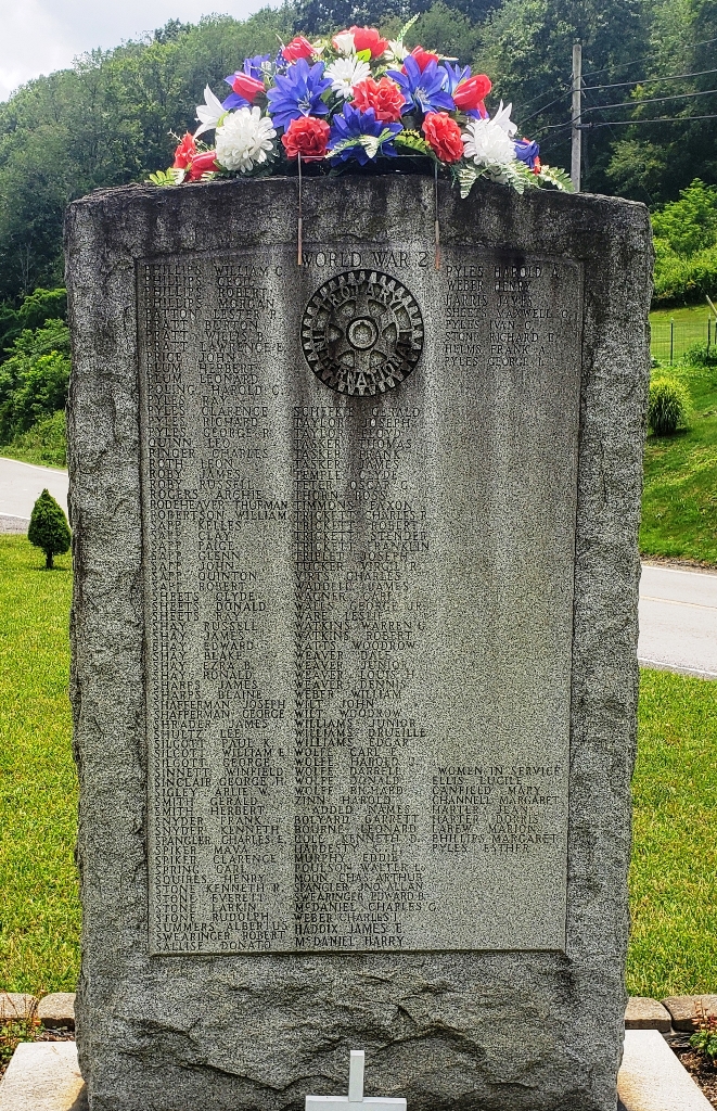 LYON DISTRICT PRESTON COUNTY WORLD WAR 2 MEMORIAL BACK