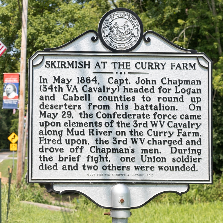 SKIRMISH AT THE CURRY FARM WAR MEMORIAL MARKER