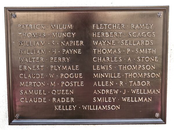 WAYNE COUNTY WORLD WAR MEMORIAL PLAQUE C
