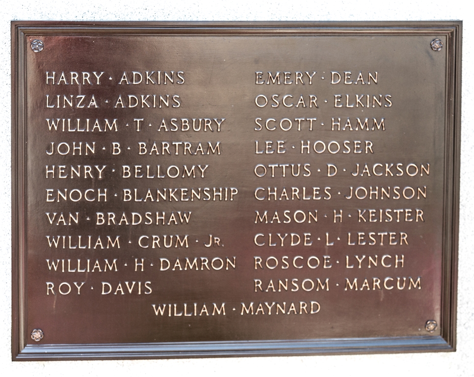 WAYNE COUNTY WORLD WAR MEMORIAL PLAQUE B