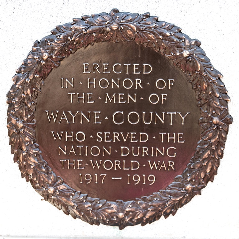 WAYNE COUNTY WORLD WAR MEMORIAL PLAQUE A