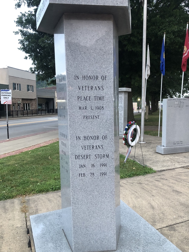JACKSON COUNTY VETERANS MEMORIAL PARK STONE E