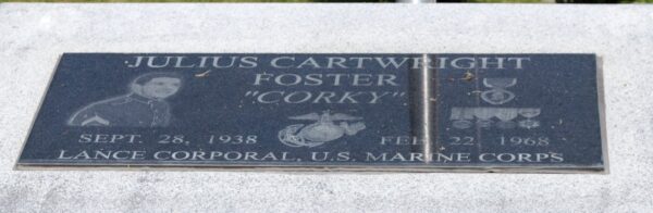 JULIUS CARTWRIGHT FOSTER WAR MEMORIAL PLAQUE